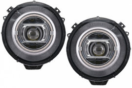 Full LED Fari Anteriori Mercedes Classe G W463 (2005-2017) Chrome Facelift 2018 Design with Dynamic Start Up