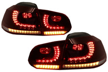 Carica l&#39;immagine nel visualizzatore di Gallery, Fanali posteriori a LED VW Golf 6 VI (2008-2013) R20 Design Dynamic Sequential Turning Light Cherry Red (LHD and RHD)