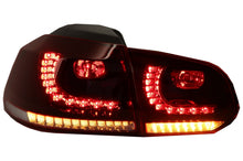 Carica l&#39;immagine nel visualizzatore di Gallery, Fanali posteriori a LED VW Golf 6 VI (2008-2013) R20 Design Dynamic Sequential Turning Light Cherry Red (LHD and RHD)