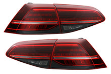 Carica l&#39;immagine nel visualizzatore di Gallery, Fanali Posteriori Full LED VW Golf MK7 e MK7.5 VII (2012-2019) Facelift Retrofit G7.5 Look Luce di svolta sequenziale dinamica Dark Cherry Red