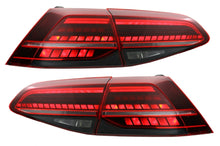 Carica l&#39;immagine nel visualizzatore di Gallery, Fanali Posteriori Full LED VW Golf MK7 e MK7.5 VII (2012-2019) Facelift Retrofit G7.5 Look Luce di svolta sequenziale dinamica Dark Cherry Red