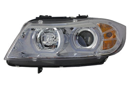 Fari Anteriori 3D LED Angel Eyes BMW E90 E91 (03.2005-08.2008) U-Type Chrome HID