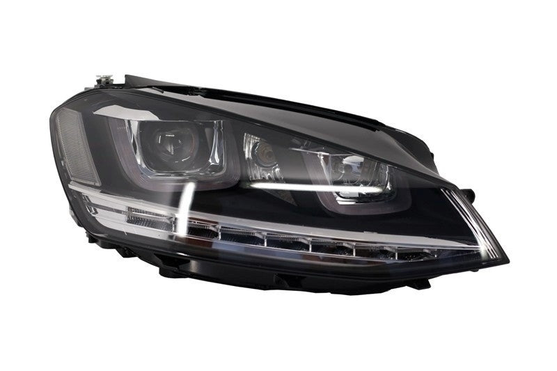 Fari Anteriori 3D LED DRL VW Golf MK7 VII (2012-2017) Silver R-Line LED Flowing Luce di svolta sequenziale dinamica Guida a Destra
