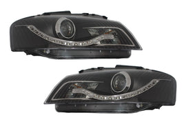 Fari Anteriori DAYLIGHT Audi A3 8P (05.2003-03.2008) DRL Nero
