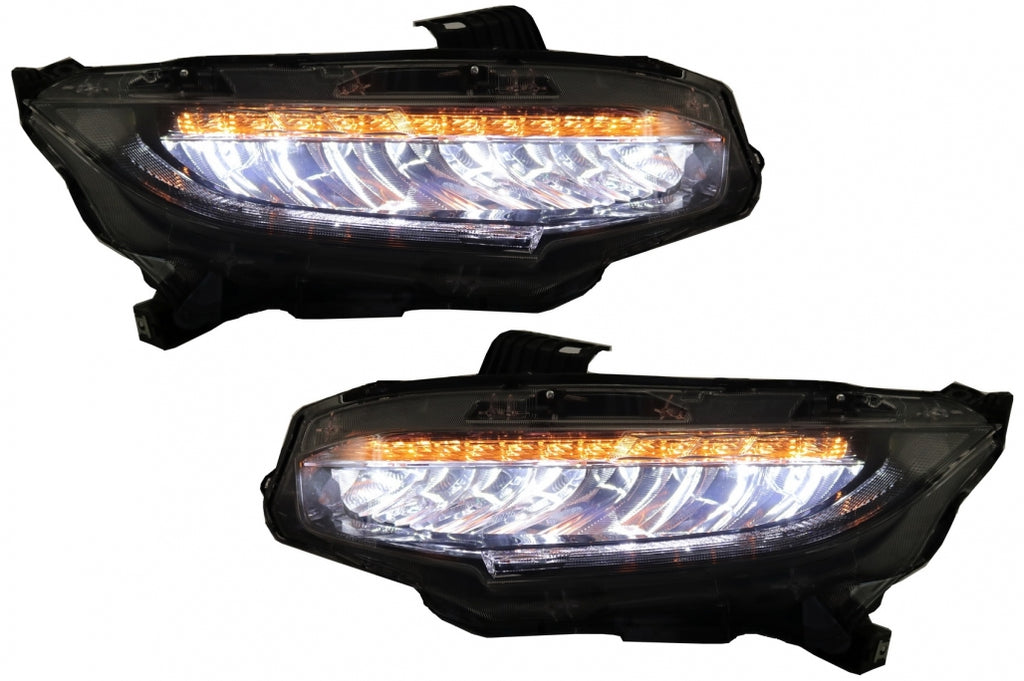 Fari Anteriori Full LED Honda Civic Mk10 FC/FK (2016+) Sedan e Hatchback con Luci di svolta dinamiche sequenziali