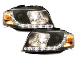 Fari Anteriori LED DRL DAYLIGHT Audi A3 8P (05.2003-03.2008) Nero