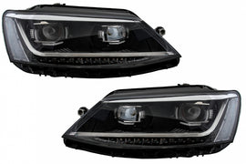 Fari Anteriori LED DRL VW Jetta Mk6 VI (2011-2017) Dynamic Turn Light Xenon Matrix Design