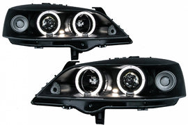 Fari Anteriori Opel Astra G (09.1997-02.2004) Angel Eyes Nero