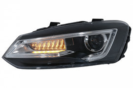 Fari Anteriori VW Polo MK5 6R 6C 61 (2011-2017) LED Light Bar Devil Eye Look Guida a Destra