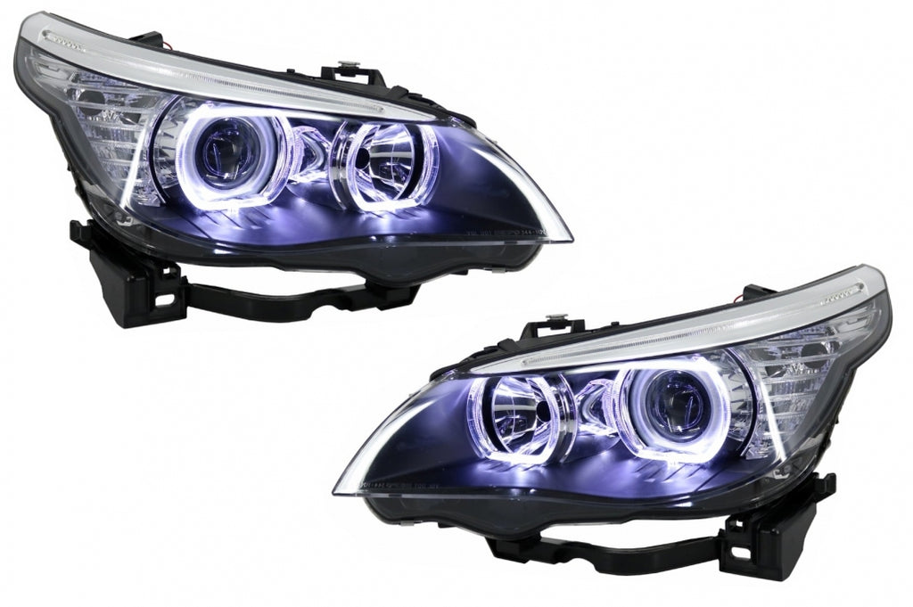 Fari Anteriori LED Dayline Angel Eyes BMW Serie 5 E60 E61 (2003-2007) LCI Look
