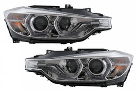LED DRL Fari Anteriori Angel Eyes BMW Serie 3 F30 F31 LCI Sedan Touring (2015-2019) Chrome