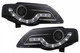 LED DRL Fari Anteriori Angel Eyes VW Passat B6 3C (03.2005-2010) nero