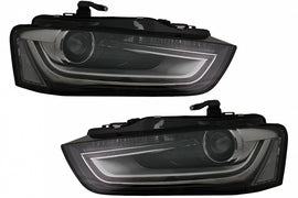 Fari Anteriori LED DRL per Audi A4 B8.5 Facelift (2012-2015) Nero
