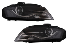 Fari Anteriori LED DRL Audi A4 B8 8K (04.2008-2011) con Daytime Running Lights Nero