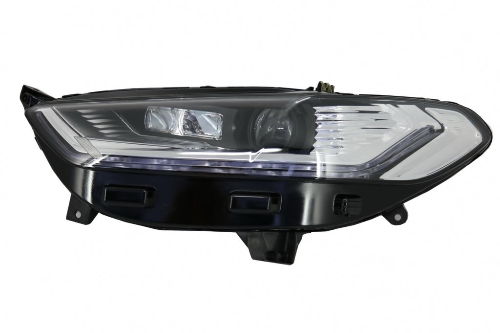 LED DRL Fari Anteriori Xenon Look Ford Mondeo MK5 (2013-2016) Flowing Dynamic Sequential Turning Lights Chrome