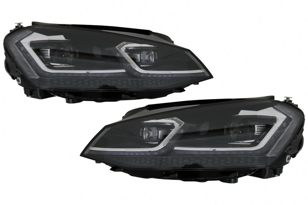 Fari Anteriori LED Bi-Xenon Look VW Golf MK7 VII (2012-2017) Facelift MK7.5 R Line Design con Luci di svolta dinamiche sequenziali