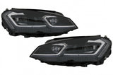 Fari Anteriori LED Bi-Xenon Look VW Golf MK7 VII (2012-2017) Facelift MK7.5 R Line Design con Luci di svolta dinamiche sequenziali