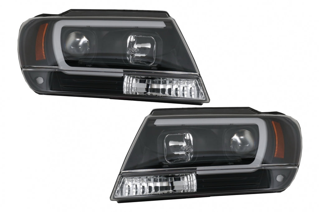 Fari Anteriori LED Jeep Grand Cherokee (1999-2004) Tube Light Nero