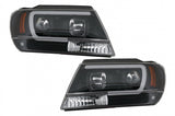Fari Anteriori LED Jeep Grand Cherokee (1999-2004) Tube Light Nero