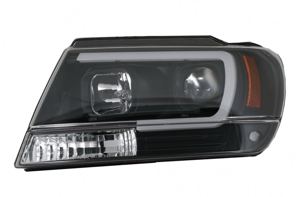 Fari Anteriori LED Jeep Grand Cherokee (1999-2004) Tube Light Nero