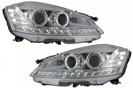 Fari Anteriori LED Mercedes Classe S W221 (2005-2009) Facelift Look con Luci di svolta dinamiche sequenziali