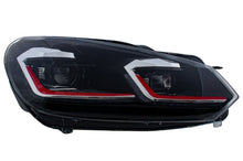 Load image into Gallery viewer, Fari Anteriori LED VW Golf MK6 VI (2008-2013) con Facelift MK7.5 GTI Look Red Flowing Luce di svolta sequenziale dinamica Guida a Sinistra