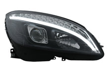 Carica l&#39;immagine nel visualizzatore di Gallery, LED Fari Anteriori Tube Light Mercedes Classe C W204 S204 (2007-2010) nero with Sequential Dynamic Turning Lights