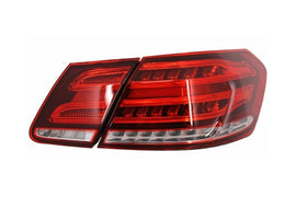 Fanali Posteriori LED Light Bar Mercedes Classe E W212 (2009-2013) Conversion Facelift Design Red Clear