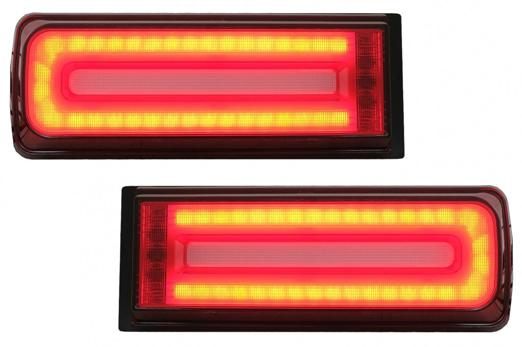 Fanali Posteriori LED Light Bar Mercedes Classe G W463 (2008-2017) Facelift 2018 Design Luce di svolta sequenziale dinamica Smoke Red