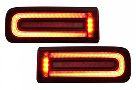 Fanali Posteriori LED Light Bar Mercedes Classe G W463 (2008-2017) Facelift 2018 Design Luce di svolta sequenziale dinamica Rosso Fumè