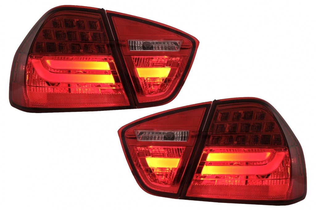 Fanali Posteriori LED BMW Serie 3 E90 (2005-2008) LED Light Bar LCI Design Red Clear