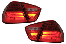 Carica l&#39;immagine nel visualizzatore di Gallery, Fanali Posteriori LED BMW Serie 3 E90 (2005-2008) LED Light Bar LCI Design Red Clear