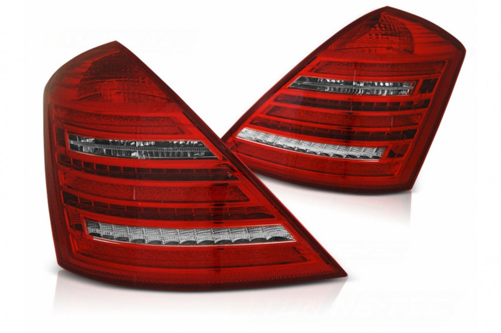 Fanali Posteriori LED Mercedes Classe S W221 (2005-2009) Red Clear con Dynamic Sequential Turning Signal