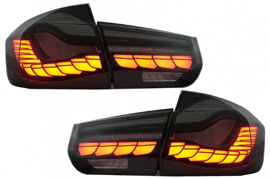 Fanali Posteriori a LED Conversione a M4 Design BMW Serie 3 F30 Pre LCI & LCI (2011-2019) F35 F80 Red Smoke with Dynamic Sequential Turning Light