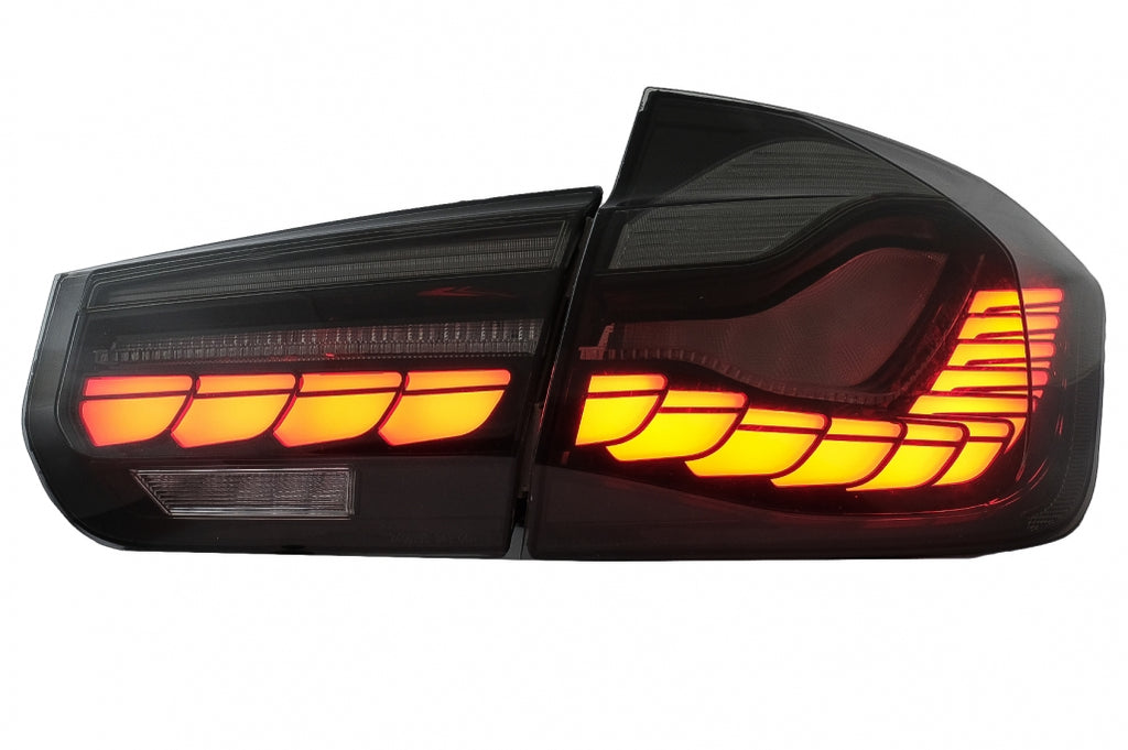 Fanali Posteriori a LED Conversione a M4 Design BMW Serie 3 F30 Pre LCI & LCI (2011-2019) F35 F80 Red Smoke with Dynamic Sequential Turning Light