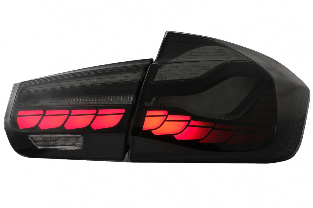 Fanali Posteriori a LED Conversione a M4 Design BMW Serie 3 F30 Pre LCI & LCI (2011-2019) F35 F80 Red Smoke with Dynamic Sequential Turning Light