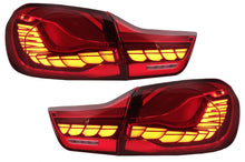 Carica l&#39;immagine nel visualizzatore di Gallery, Fanali Posteriori LED BMW Serie 4 F32 F33 F36 M4 F82 F83 (2013-03.2019) Red Clear con Luce di svolta sequenziale dinamica