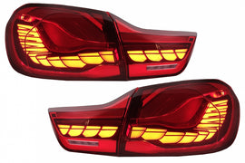 Fanali Posteriori LED BMW Serie 4 F32 F33 F36 M4 F82 F83 (2013-03.2019) Red Clear con Luce di svolta sequenziale dinamica