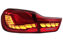 Carica l&#39;immagine nel visualizzatore di Gallery, Fanali Posteriori LED BMW Serie 4 F32 F33 F36 M4 F82 F83 (2013-03.2019) Red Clear con Luce di svolta sequenziale dinamica