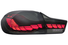Carica l&#39;immagine nel visualizzatore di Gallery, Fanali Posteriori LED BMW Serie 4 F32 F33 F36 M4 F82 F83 (2013-03.2019) Rosso Fumè con Luce di svolta sequenziale dinamica