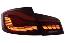 Carica l&#39;immagine nel visualizzatore di Gallery, Fanali Posteriori LED BMW Serie 5 F10 (2011-2017) Red Clear con Luce di svolta sequenziale dinamica