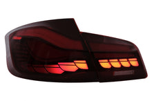 Carica l&#39;immagine nel visualizzatore di Gallery, Fanali Posteriori LED BMW Serie 5 F10 (2011-2017) Red Clear con Luce di svolta sequenziale dinamica