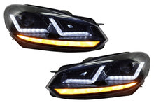 Carica l&#39;immagine nel visualizzatore di Gallery, Fari Anteriori Osram Xenon Upgrade LEDriving VW Golf MK6 VI (2008-2012) Nero LED Luce di svolta sequenziale dinamica