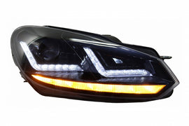 Fari Anteriori Osram Xenon Upgrade LEDriving VW Golf MK6 VI (2008-2012) Nero LED Luce di svolta sequenziale dinamica