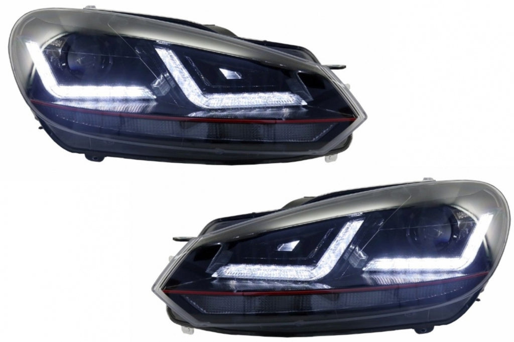 Fari Anteriori Osram Xenon Upgrade LEDriving VW Golf MK6 VI (2008-2012) Red GTI LED Luce di svolta sequenziale dinamica