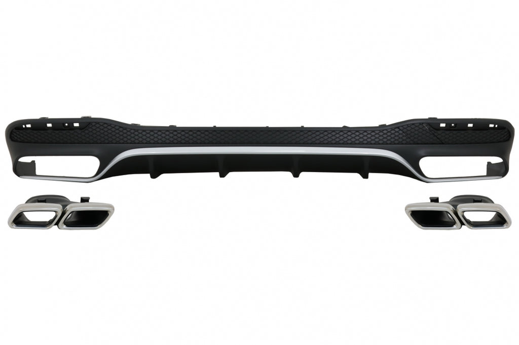 Diffusore Paraurti Posteriore con finalini di scarico Mercedes GLS Class X166 SUV Facelift (09.2015-2019) GLS63 Design