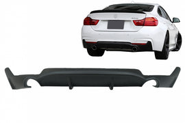 Diffusore Paraurti Posteriore BMW Serie 4 F32 F33 F36 (2013-) Coupe Cabrio M Performance Design Singola Uscita