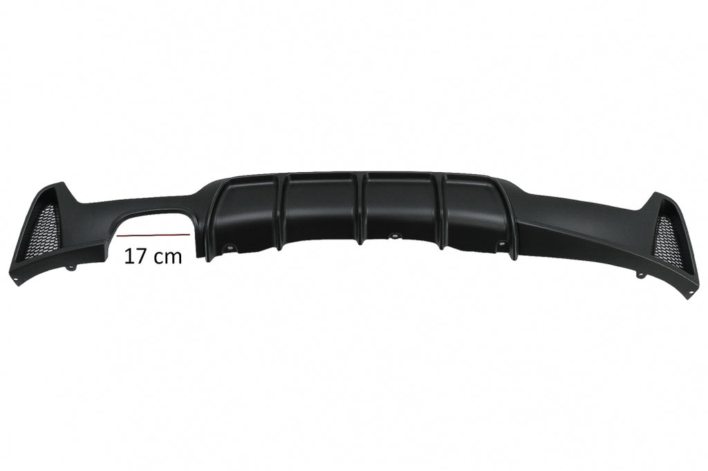 Diffusore Paraurti Posteriore BMW Serie 4 F32 F33 F36 (2013-2019) Coupe Cabrio M Design Doppia Uscita Sinistra Nero