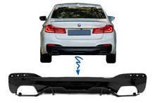Carica l&#39;immagine nel visualizzatore di Gallery, Diffusore Paraurti Posteriore BMW Serie 5 G30 G31 Limousine Touring (2017+) M Performance Design Nero Lucido