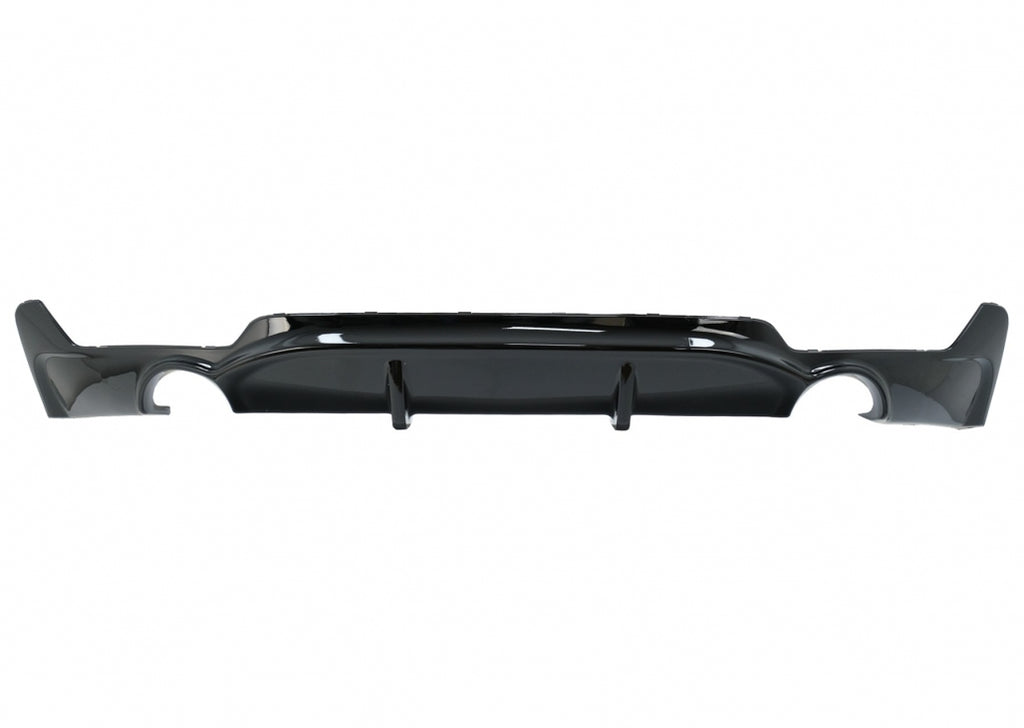 Diffusore Paraurti Posteriore BMW F32 F33 F36 (2013-) Coupe Cabrio Serie 4 M Performance Design Singola Uscita Nero Lucido